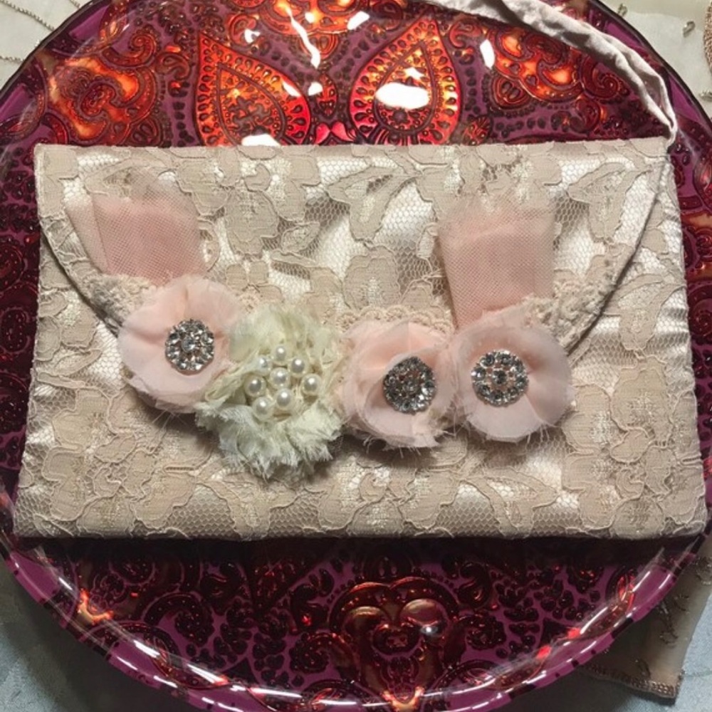 Vintage Style Lace Clutch Bag NWOT